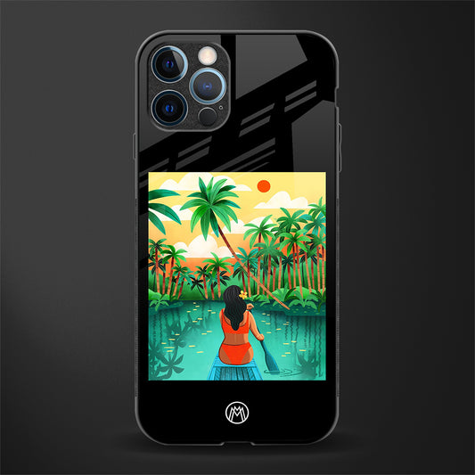 tropical girl glass case for iphone 14 pro max image