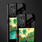 tropical girl glass case for redmi 10 prime image-2