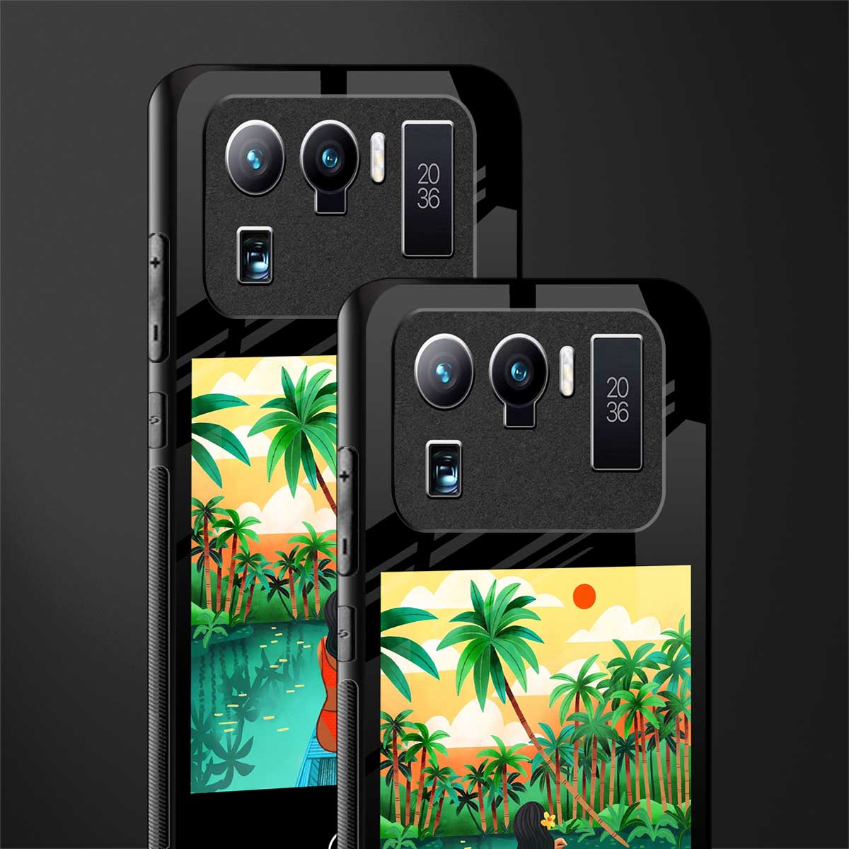 tropical girl glass case for mi 11 ultra 5g image-2