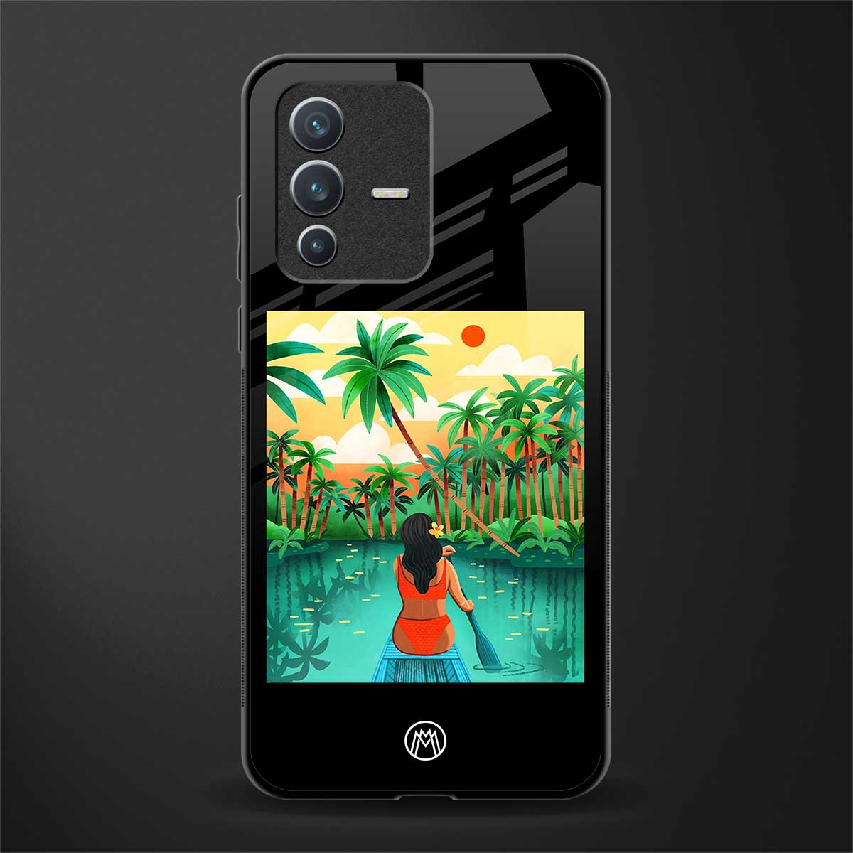 tropical girl glass case for vivo v23 5g image