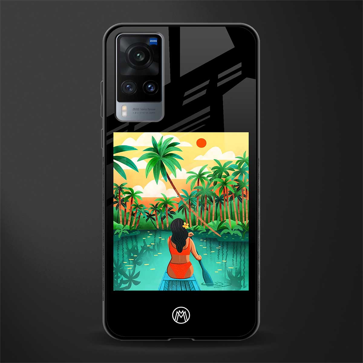 tropical girl glass case for vivo x60 image