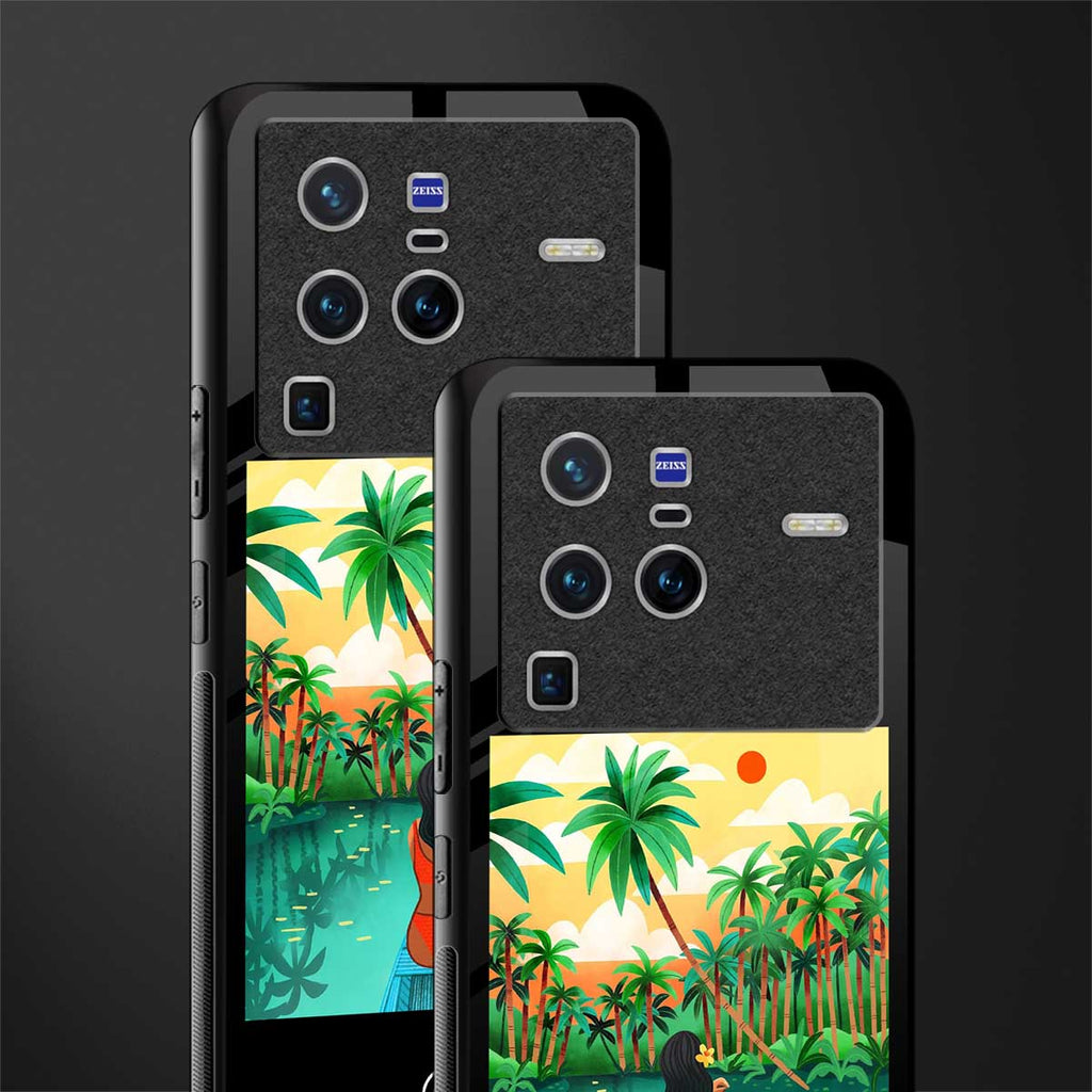 tropical girl glass case for vivo x80 pro 5g image-2