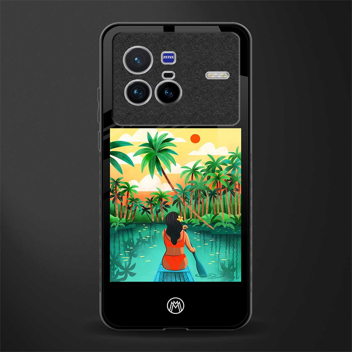 tropical girl glass case for vivo x80 image