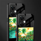 tropical girl back phone cover | glass case for oneplus nord ce 3 lite