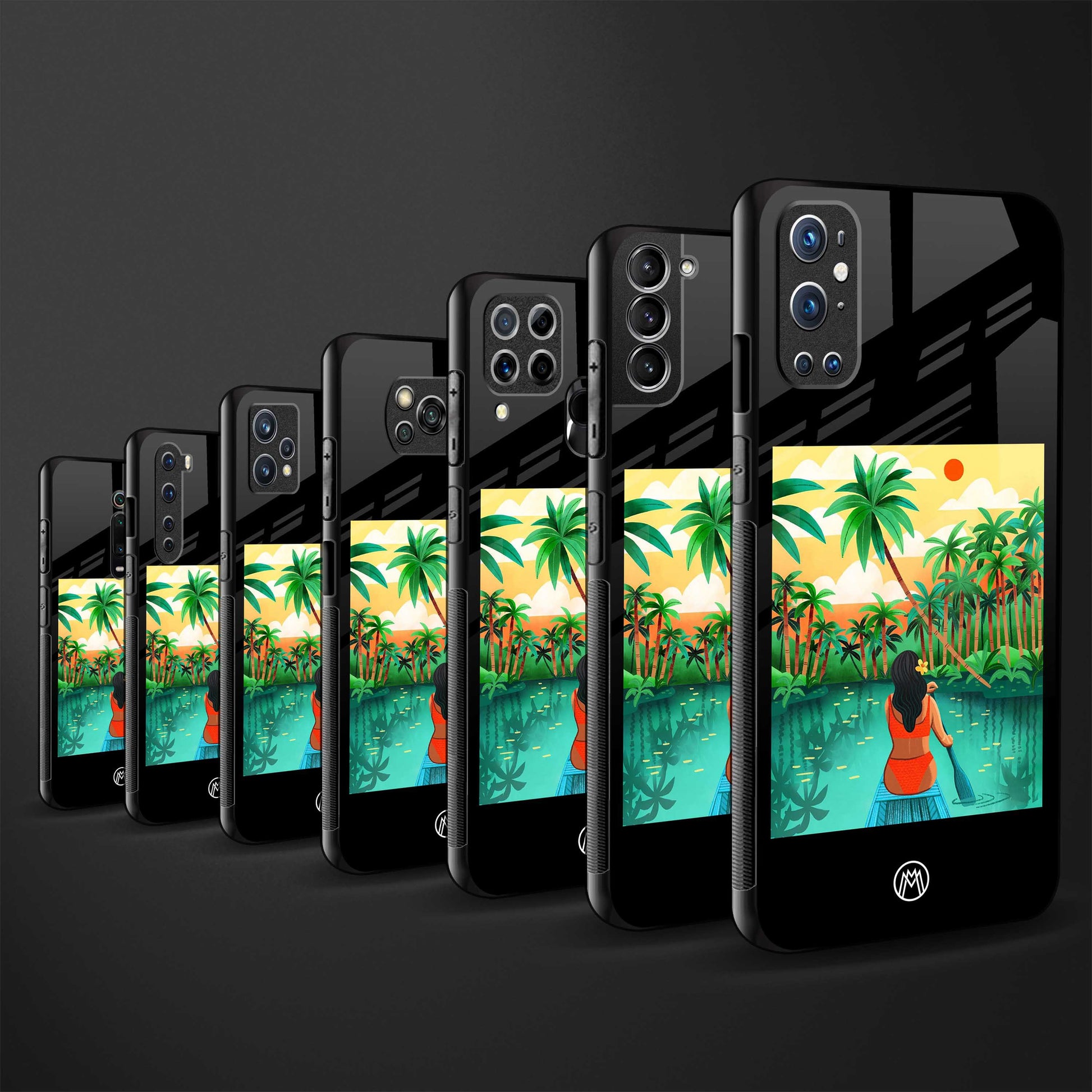 tropical girl glass case for redmi k20 pro image-3