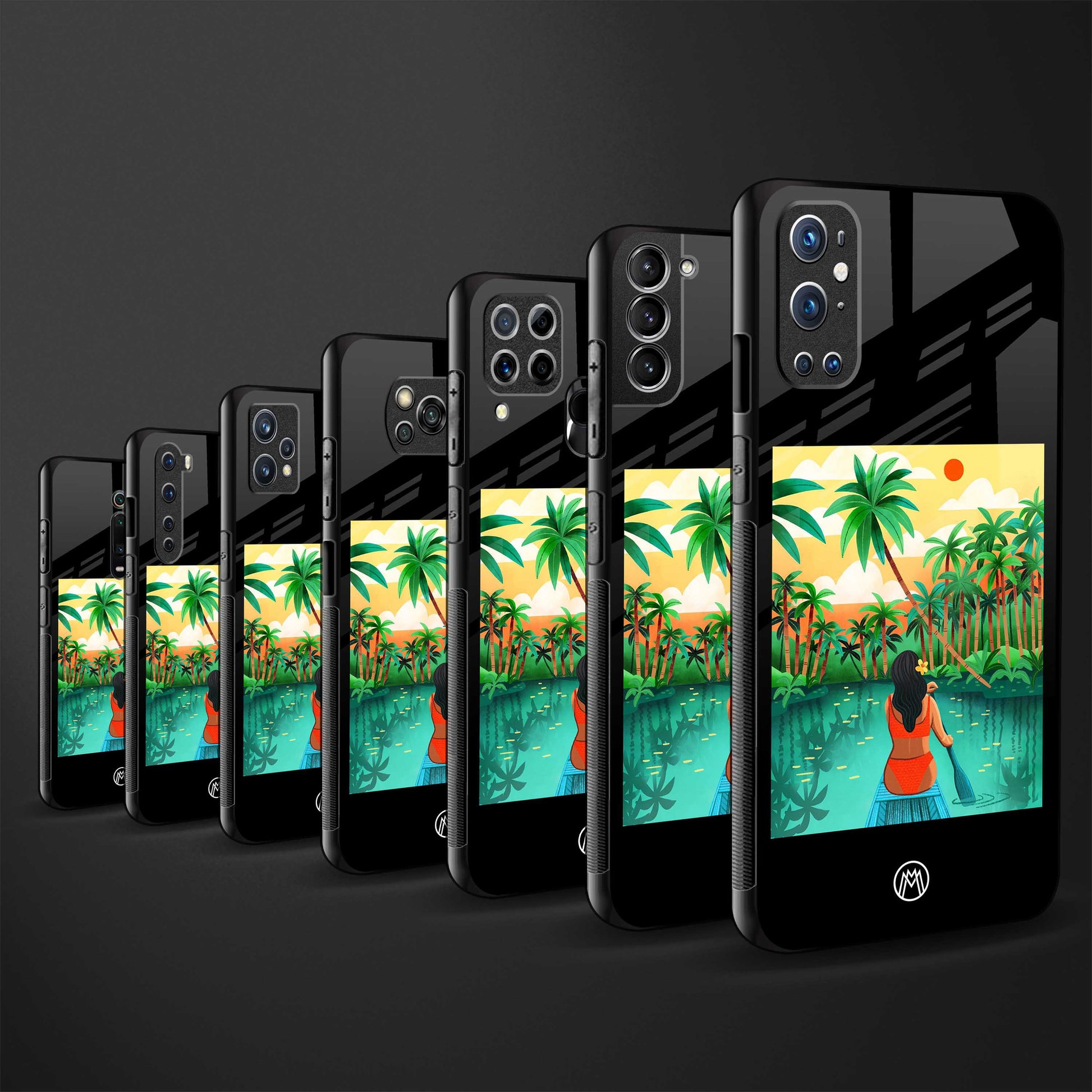 tropical girl glass case for vivo y19 image-3