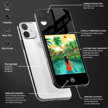 tropical girl glass case for poco m2 reloaded image-4
