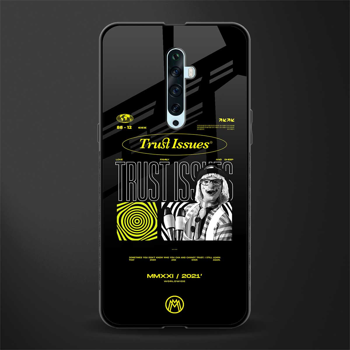 trust issues glass case for oppo reno 2f image