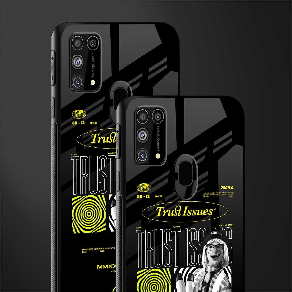 trust issues glass case for samsung galaxy f41 image-2