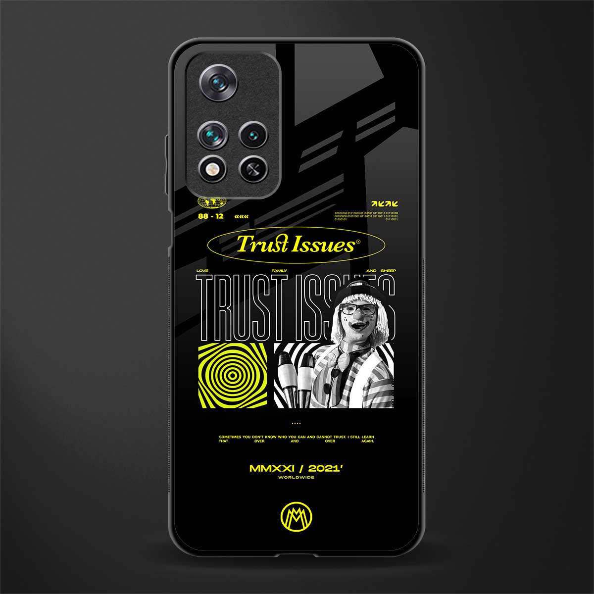 trust issues glass case for xiaomi 11i 5g image