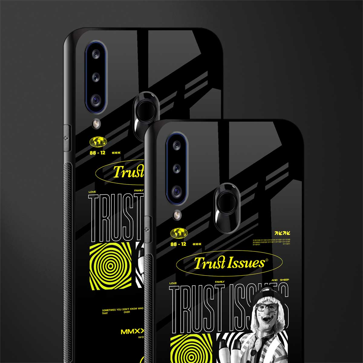 trust issues glass case for samsung galaxy a20s image-2