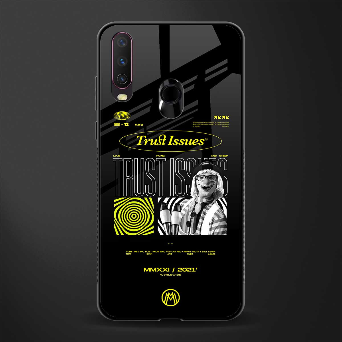 trust issues glass case for vivo y17 image