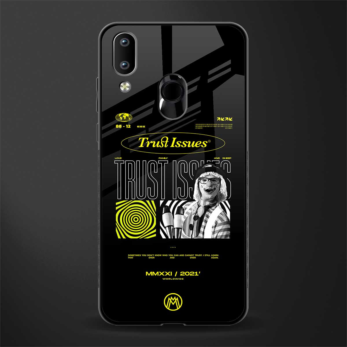 trust issues glass case for vivo y91 image