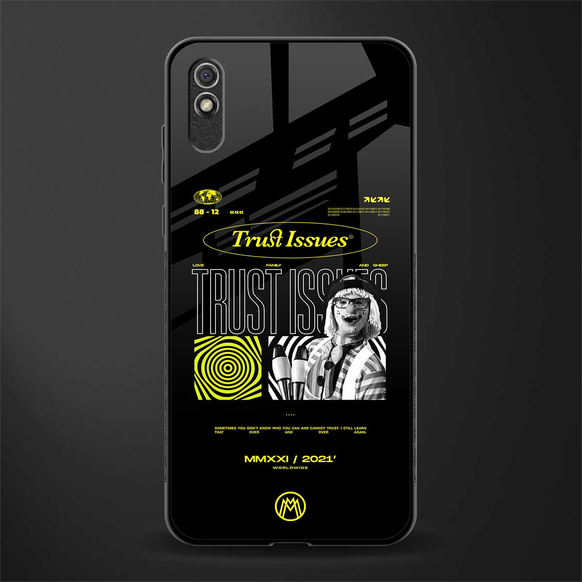 trust issues glass case for redmi 9i image