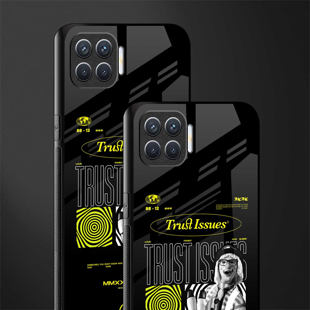 trust issues glass case for oppo f17 pro image-2