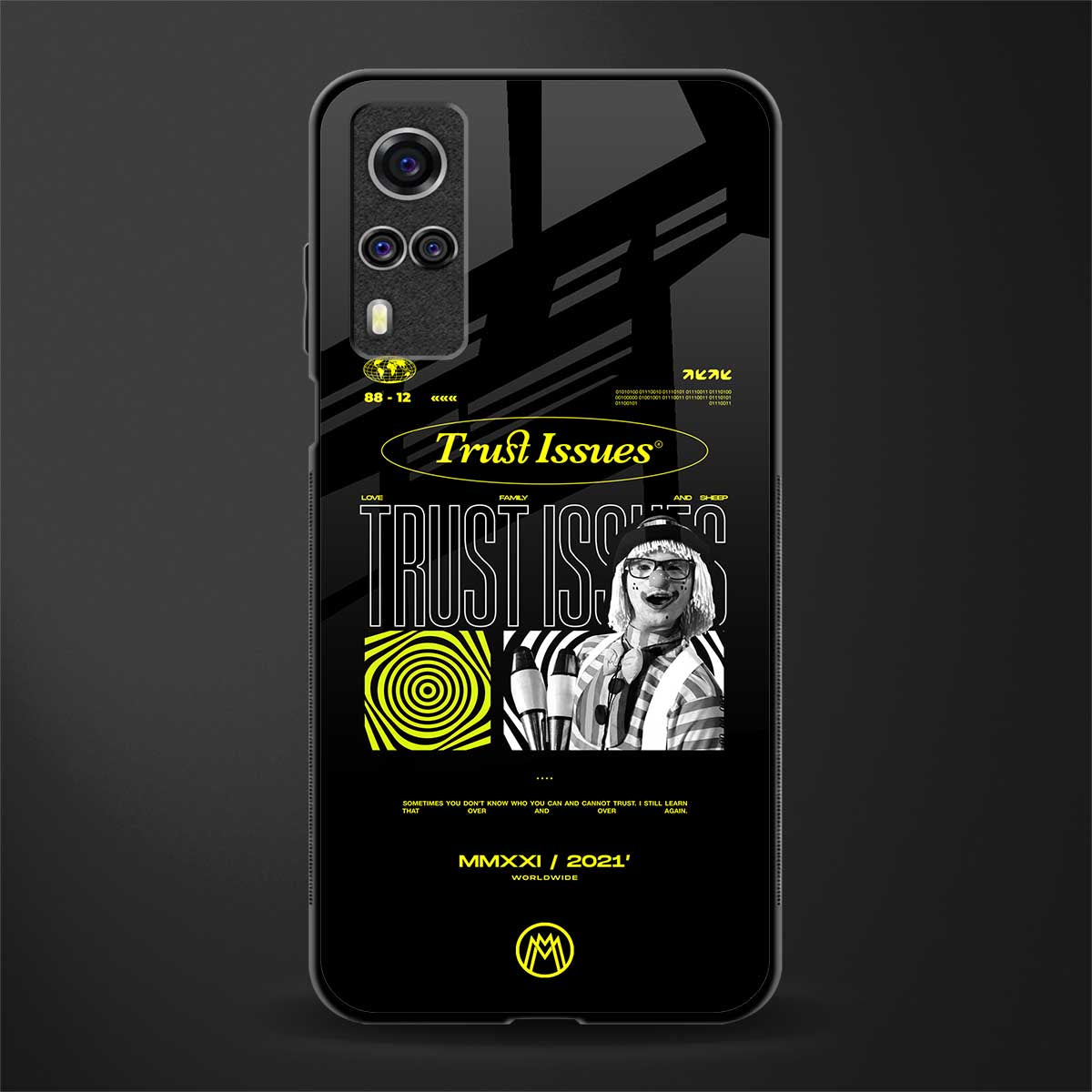 trust issues glass case for vivo y51 image