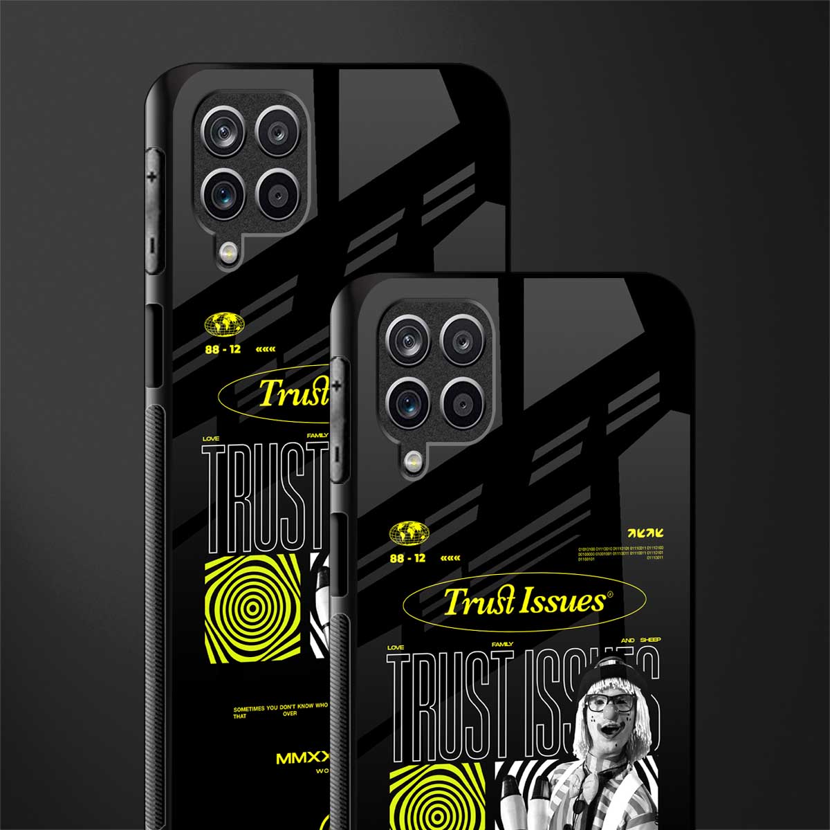 trust issues glass case for samsung galaxy f12 image-2