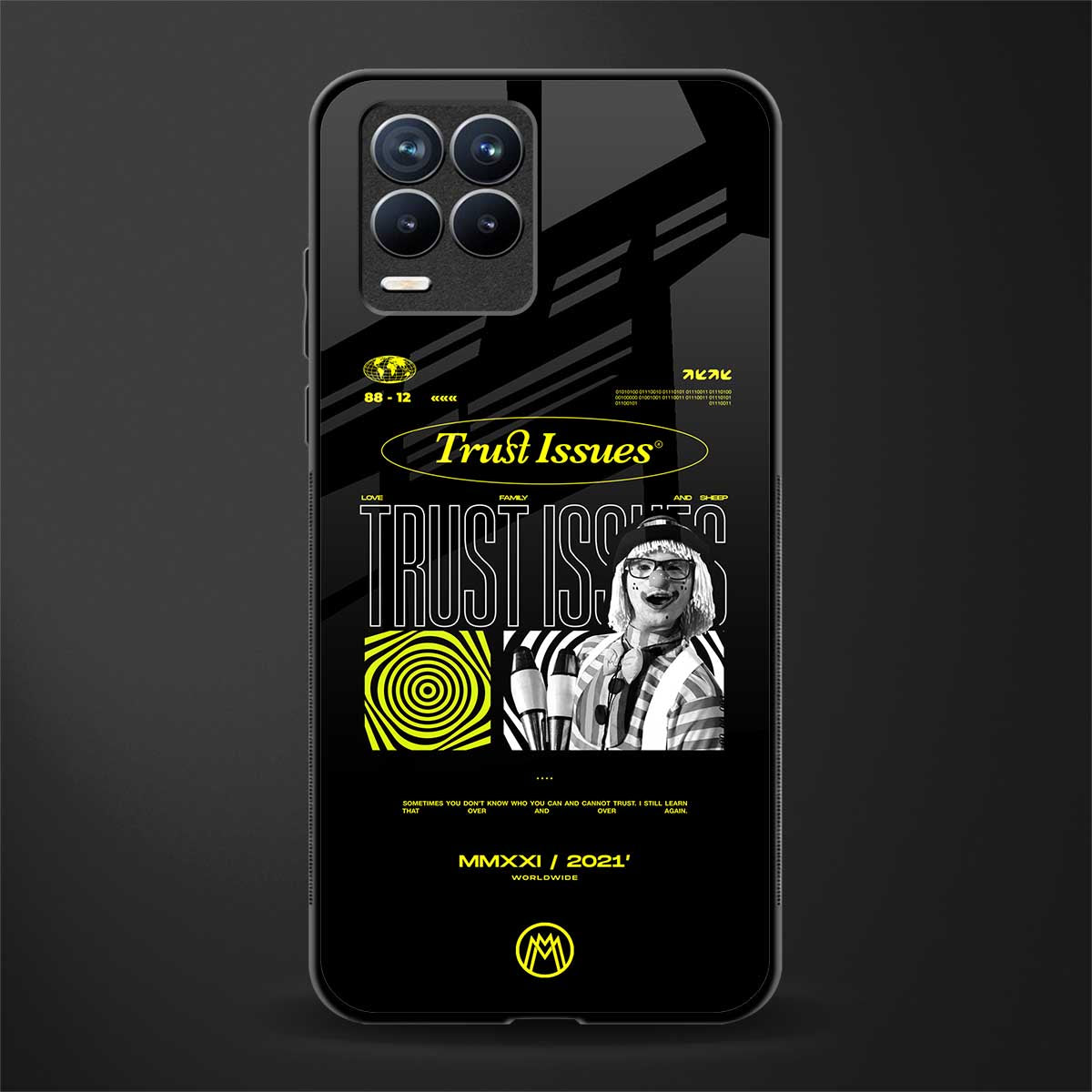 trust issues glass case for realme 8 4g image