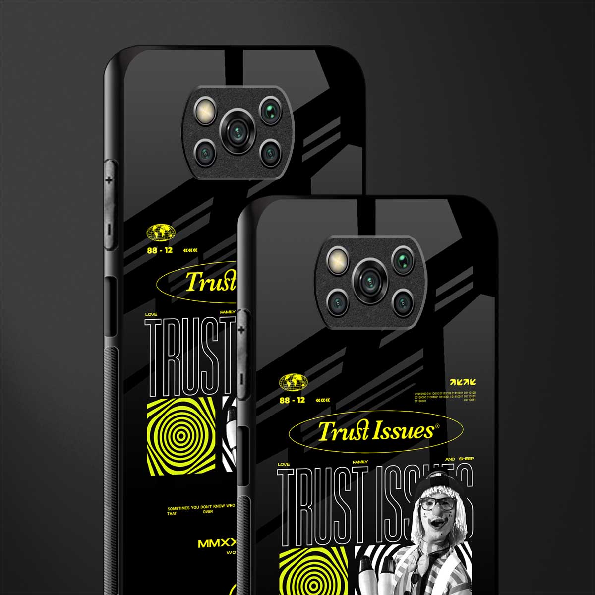trust issues glass case for poco x3 pro image-2