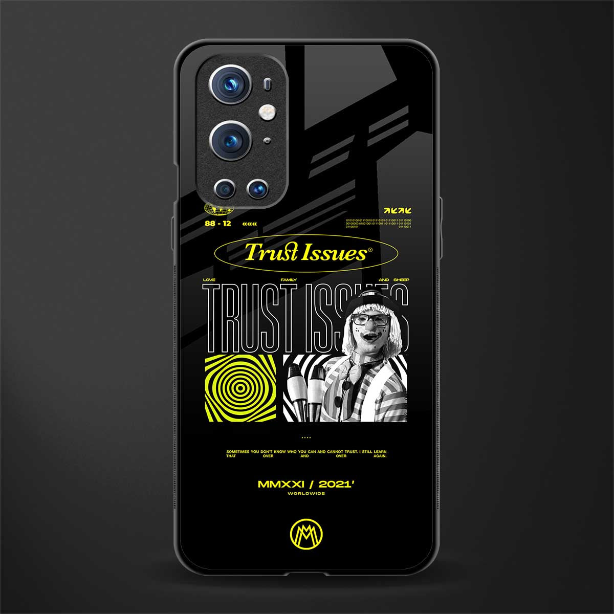 trust issues glass case for oneplus 9 pro image