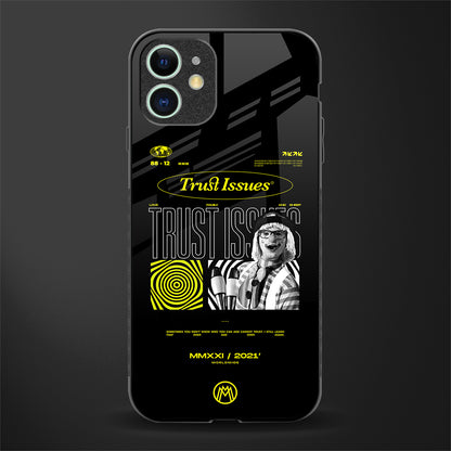 trust issues glass case for iphone 12 image
