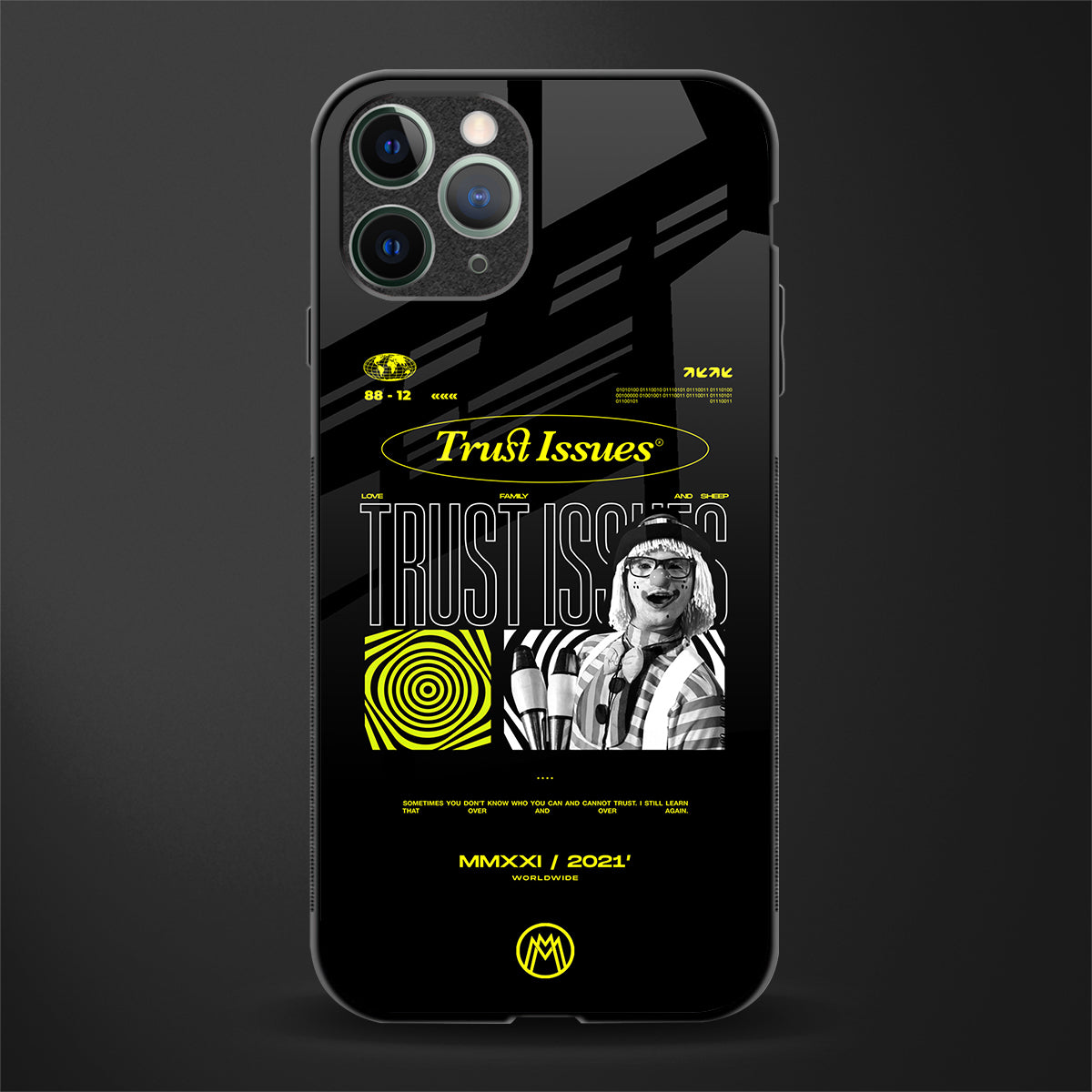 trust issues glass case for iphone 11 pro image
