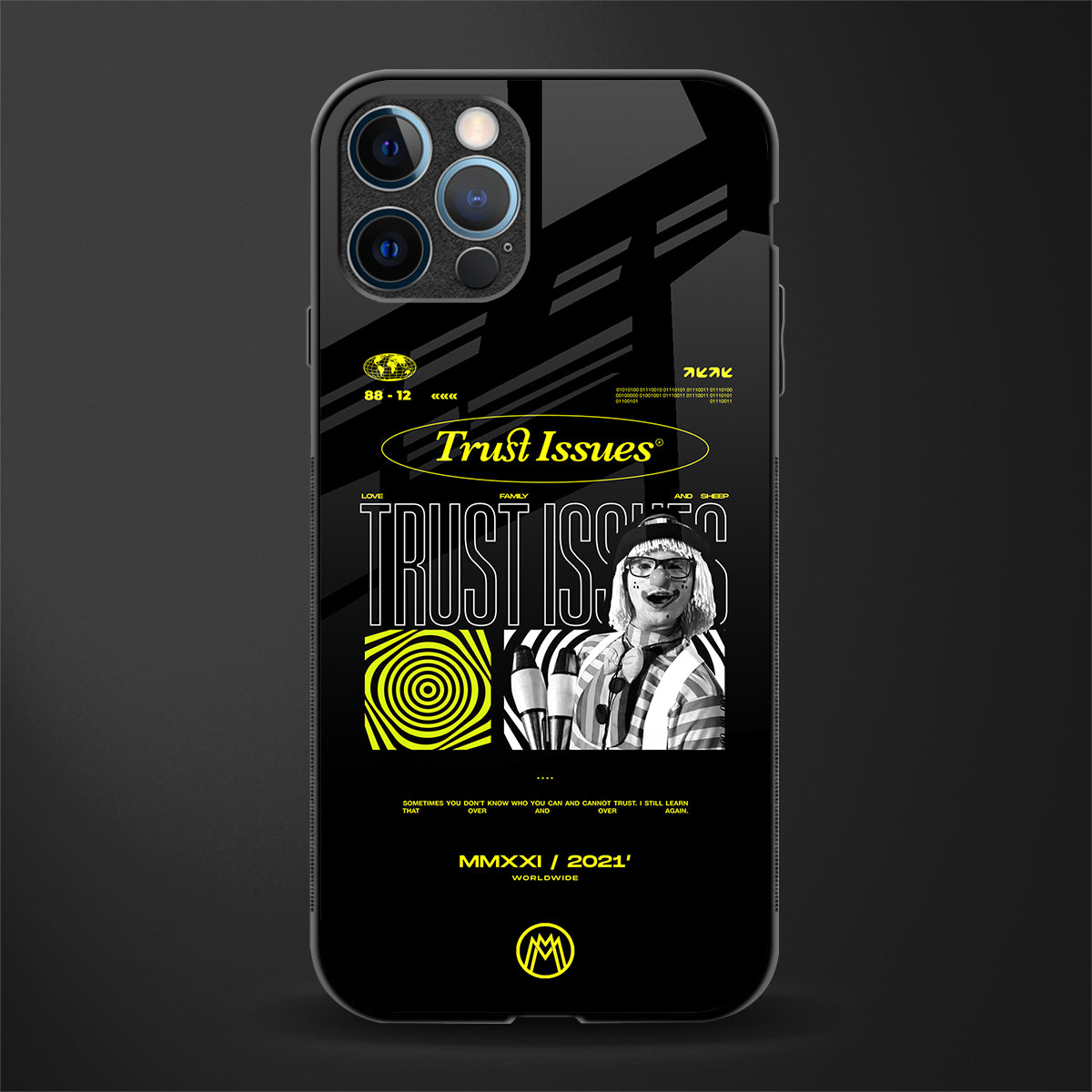 trust issues glass case for iphone 12 pro max image