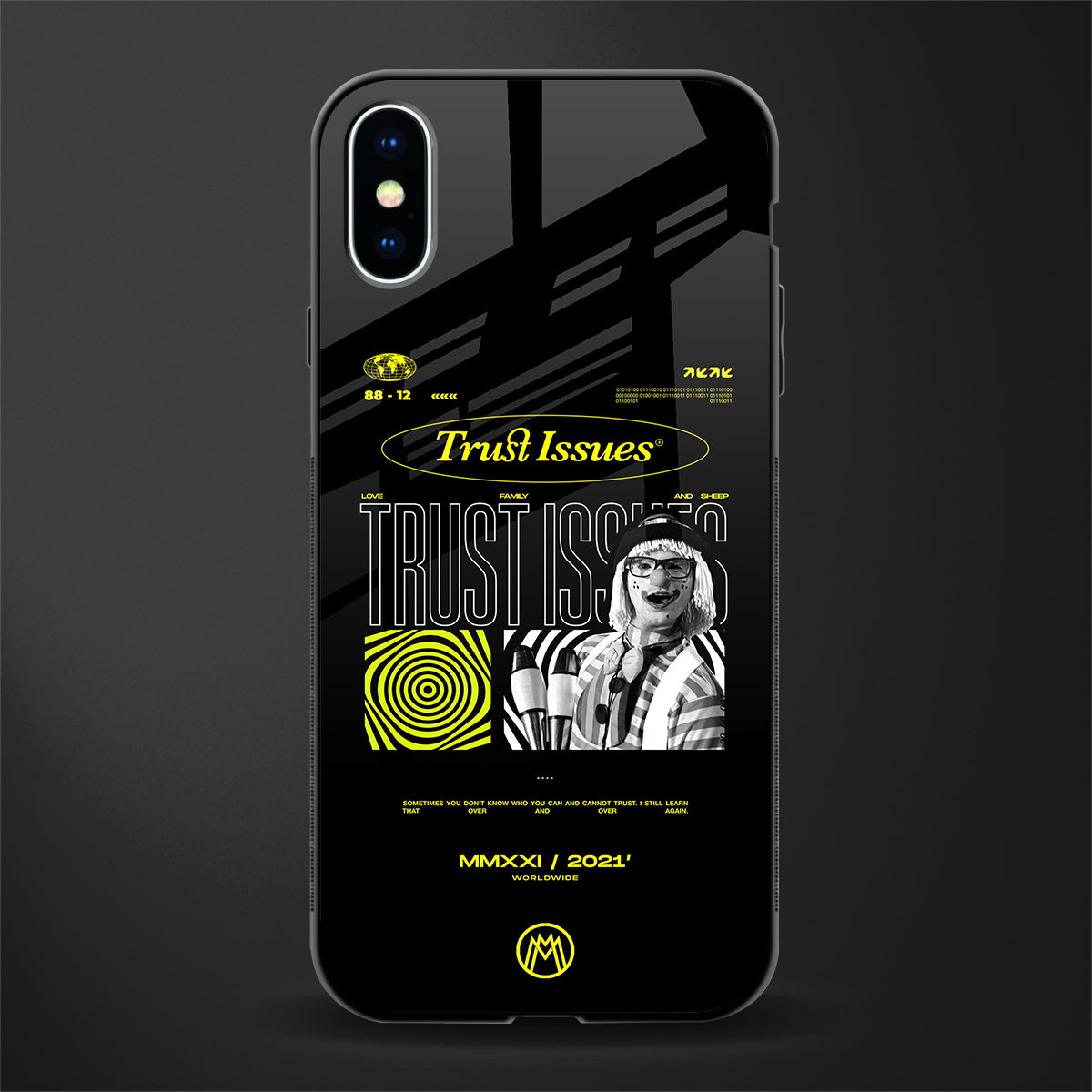 trust issues glass case for iphone x image