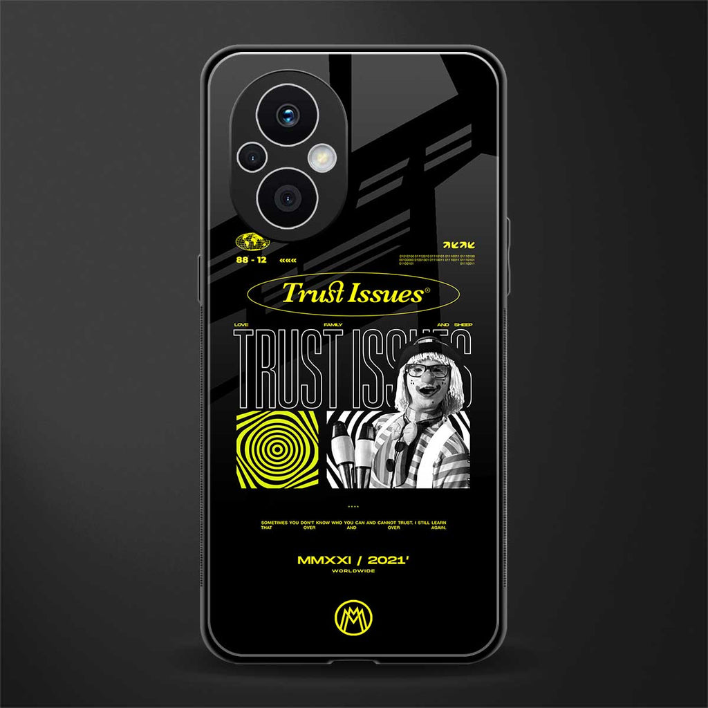 trust issues back phone cover | glass case for oppo f21 pro 5g