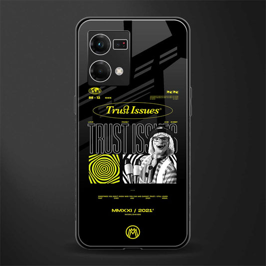trust issues back phone cover | glass case for oppo f21 pro 4g