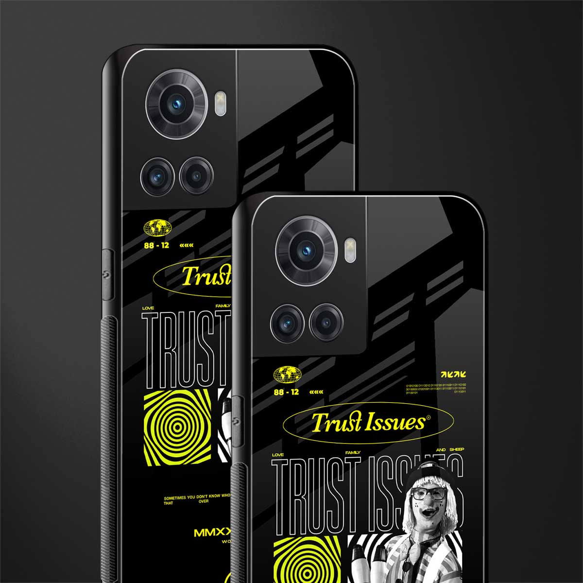 trust issues back phone cover | glass case for oneplus 10r 5g