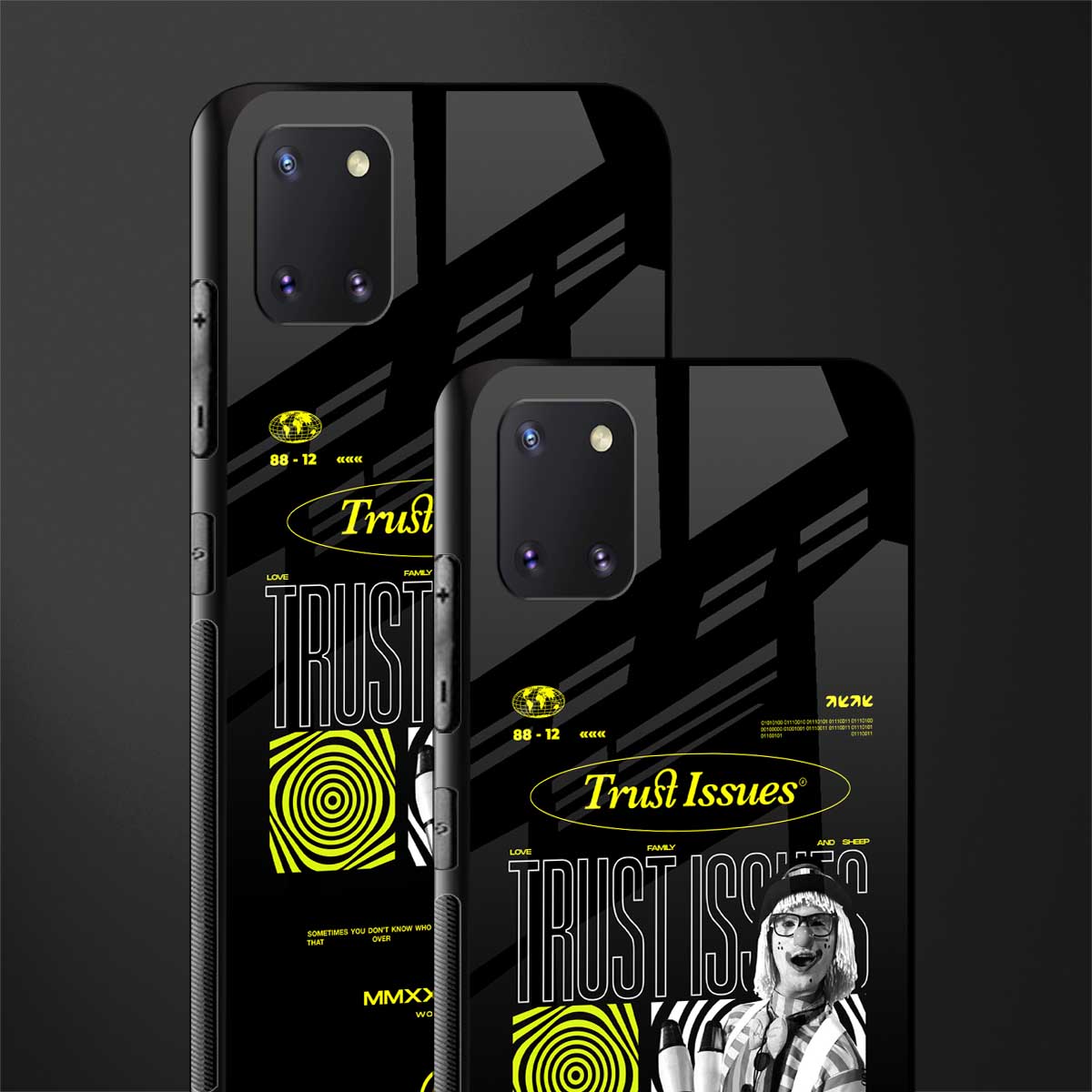 trust issues glass case for samsung a81 image-2