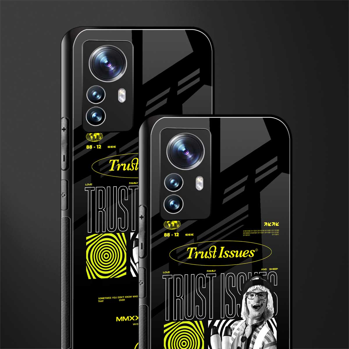 trust issues back phone cover | glass case for xiaomi 12 pro