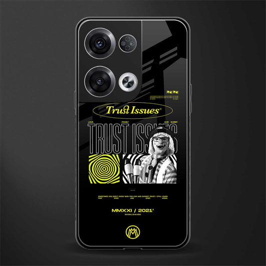trust issues back phone cover | glass case for oppo reno 8