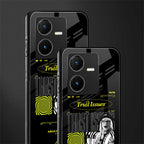 trust issues back phone cover | glass case for vivo y22