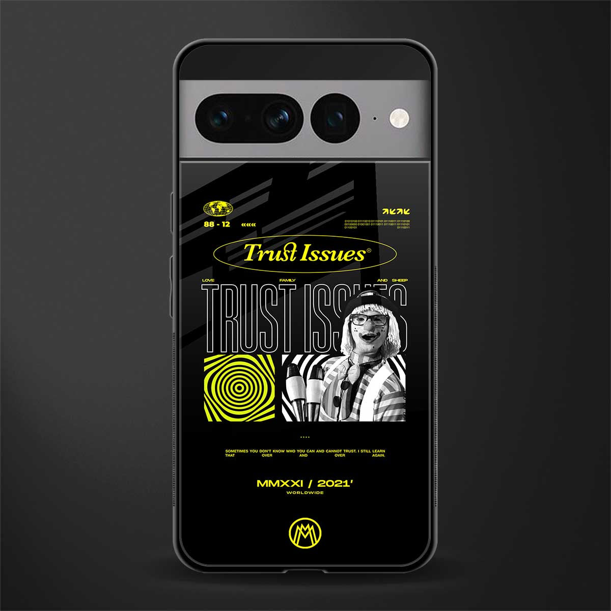 trust issues back phone cover | glass case for google pixel 7 pro