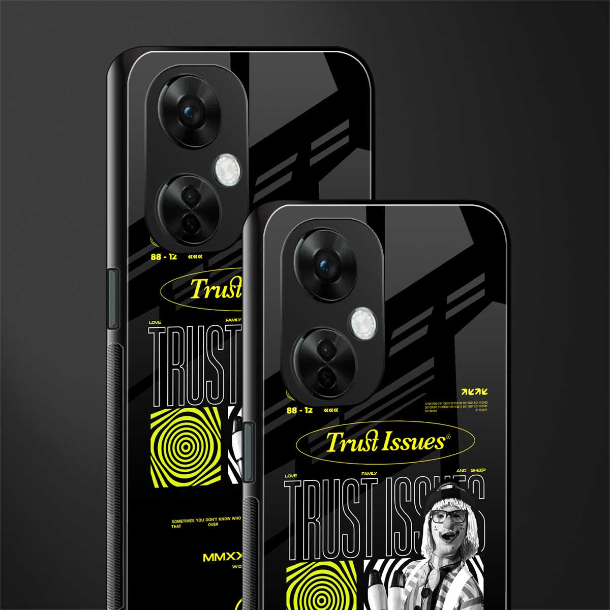 trust issues back phone cover | glass case for oneplus nord ce 3 lite
