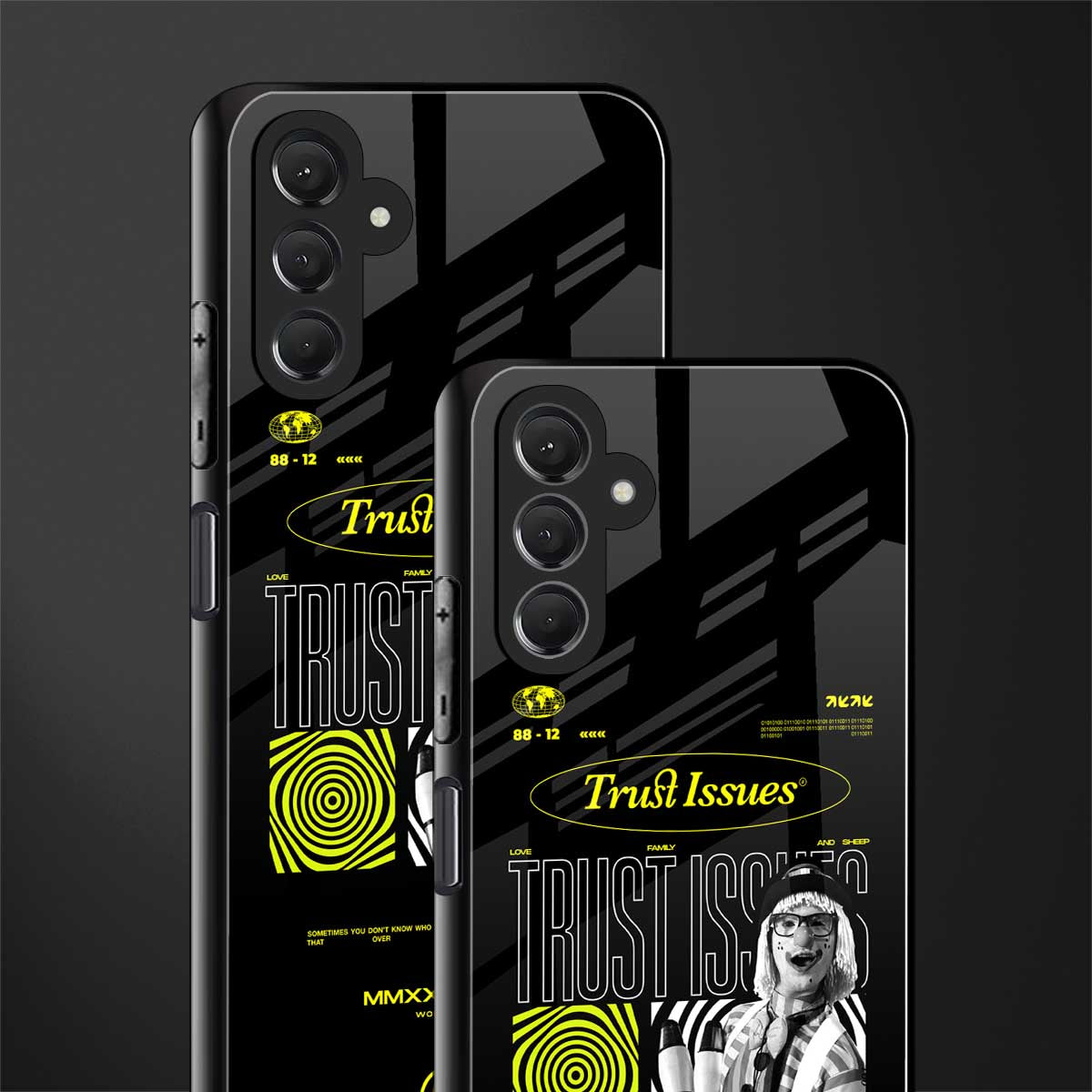 trust issues back phone cover | glass case for samsun galaxy a24 4g