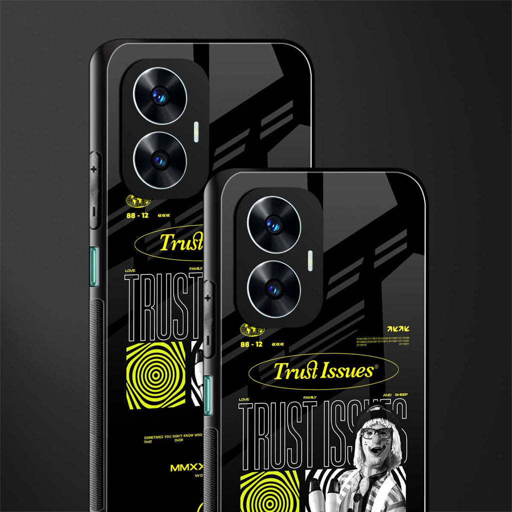 trust issues back phone cover | glass case for realme c55