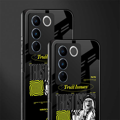 trust issues back phone cover | glass case for vivo v27 pro 5g