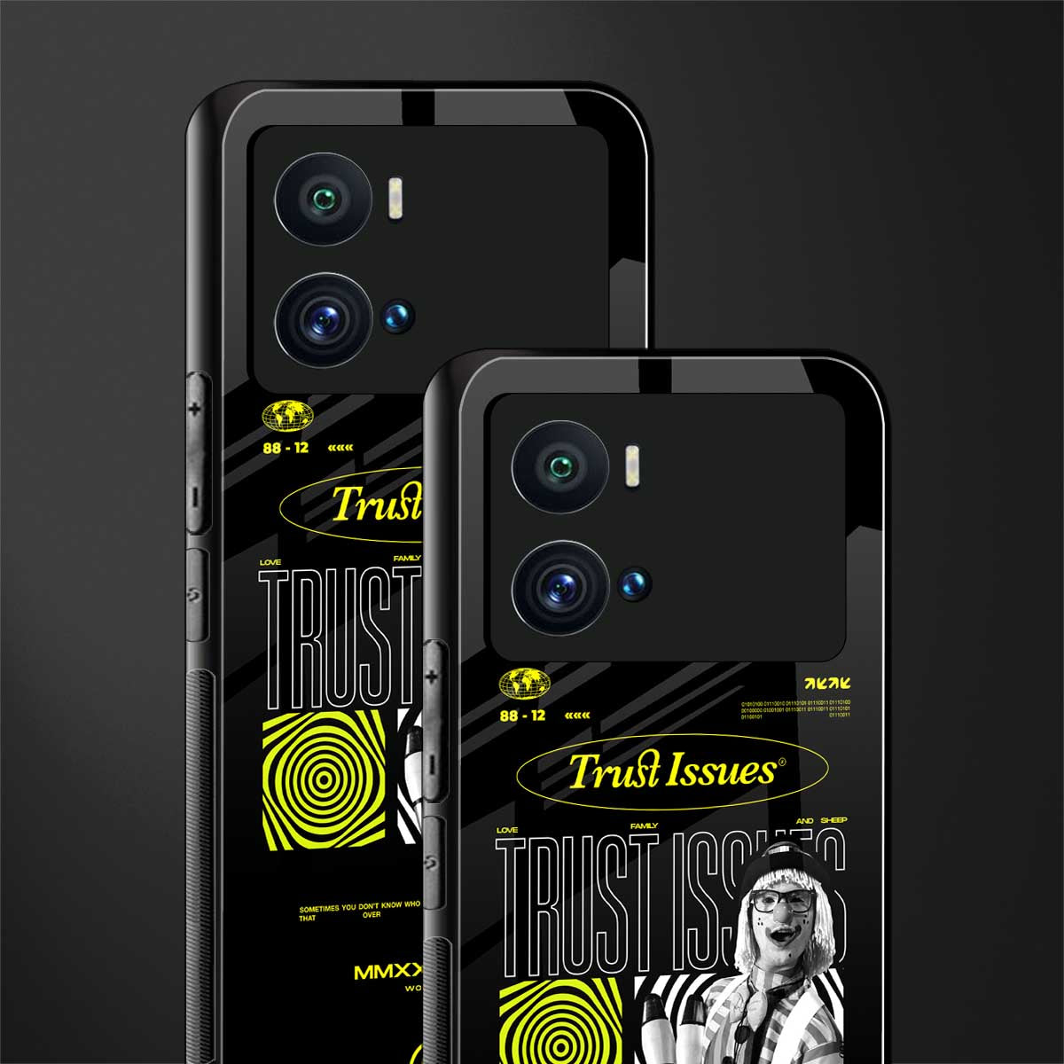 trust issues back phone cover | glass case for iQOO 9 Pro