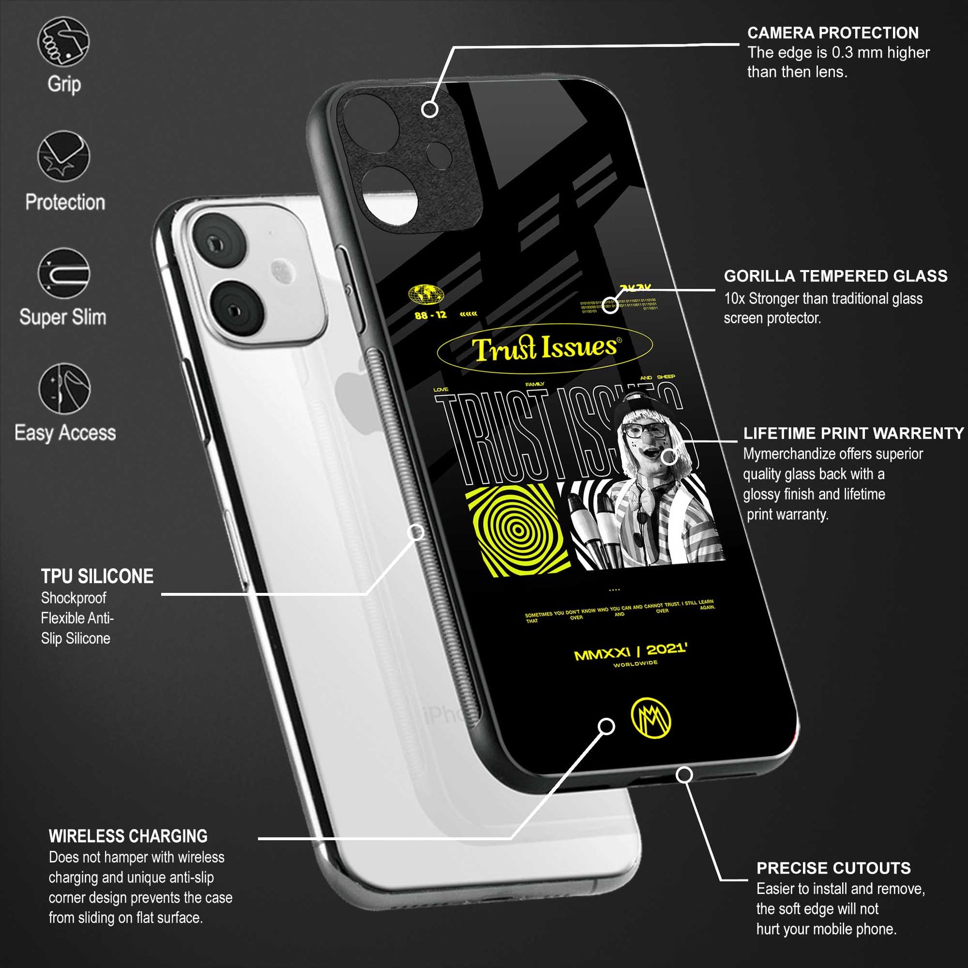trust issues glass case for vivo z1x image-4