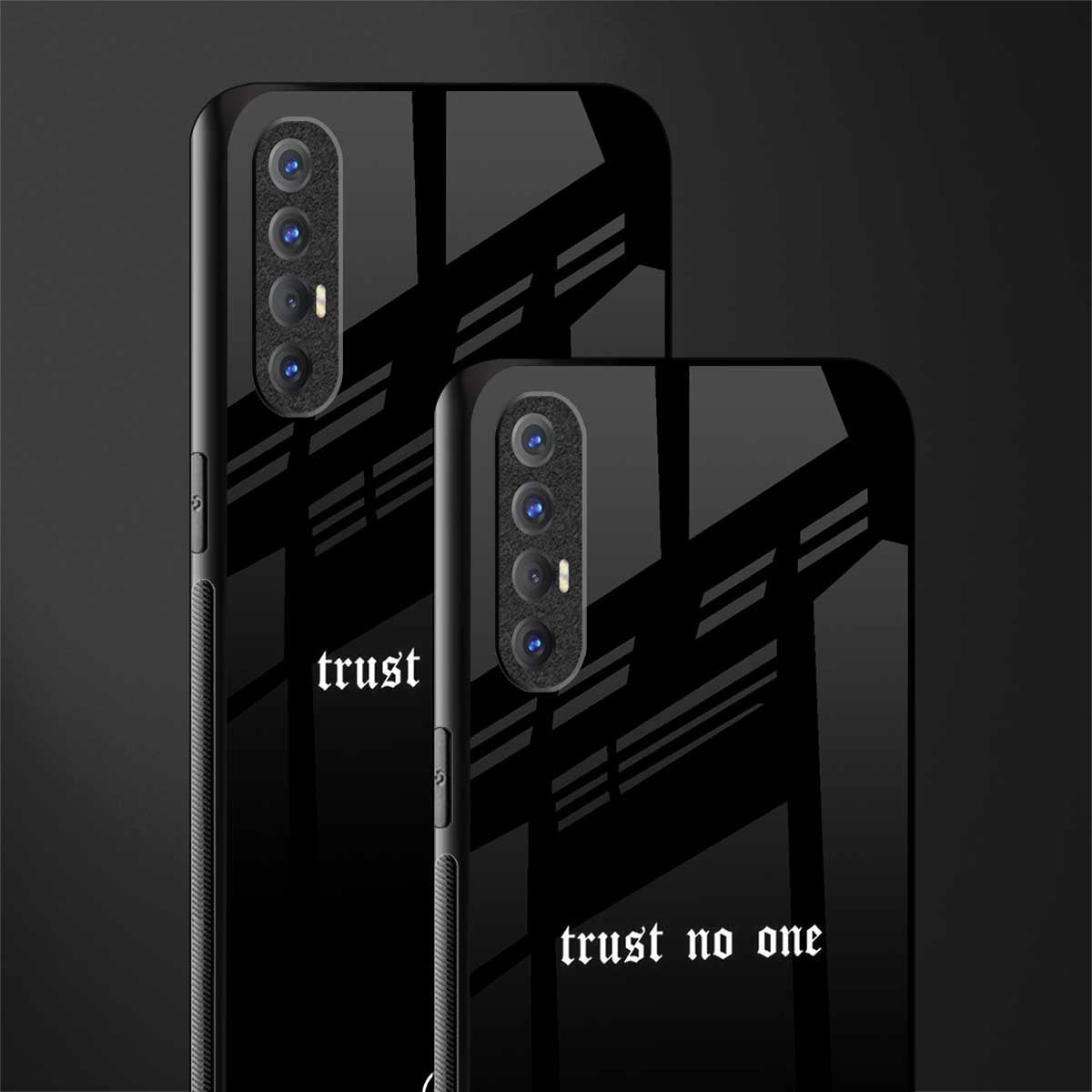trust no one aesthetic quote glass case for oppo reno 3 pro image-2