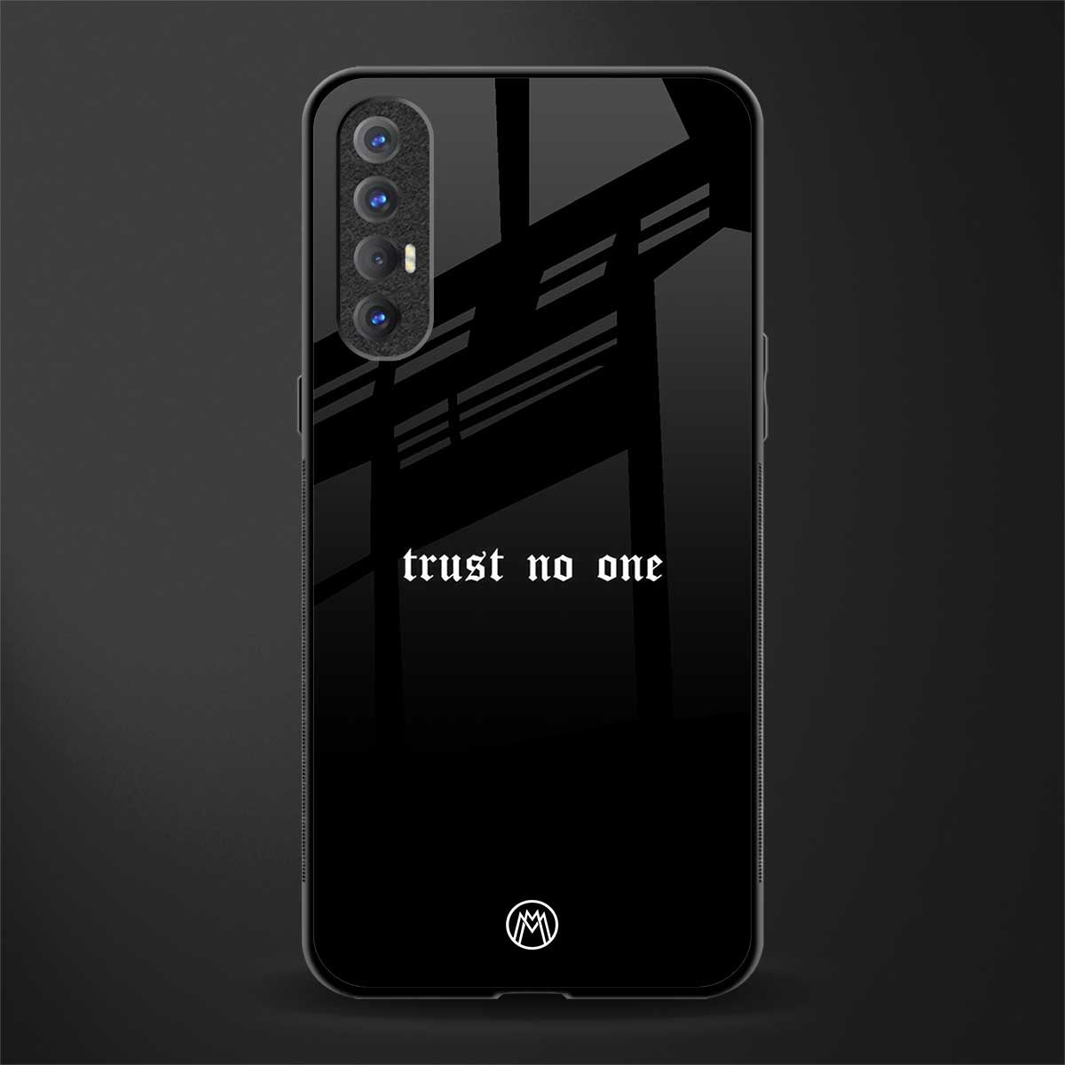 trust no one aesthetic quote glass case for oppo reno 3 pro image