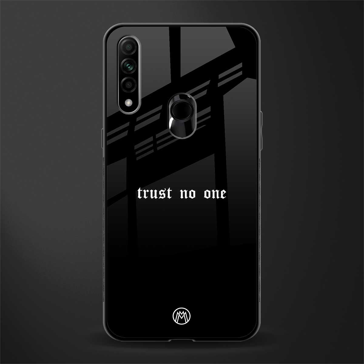 trust no one aesthetic quote glass case for oppo a31 image
