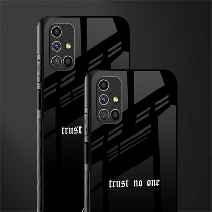 trust no one aesthetic quote glass case for samsung galaxy m31s image-2