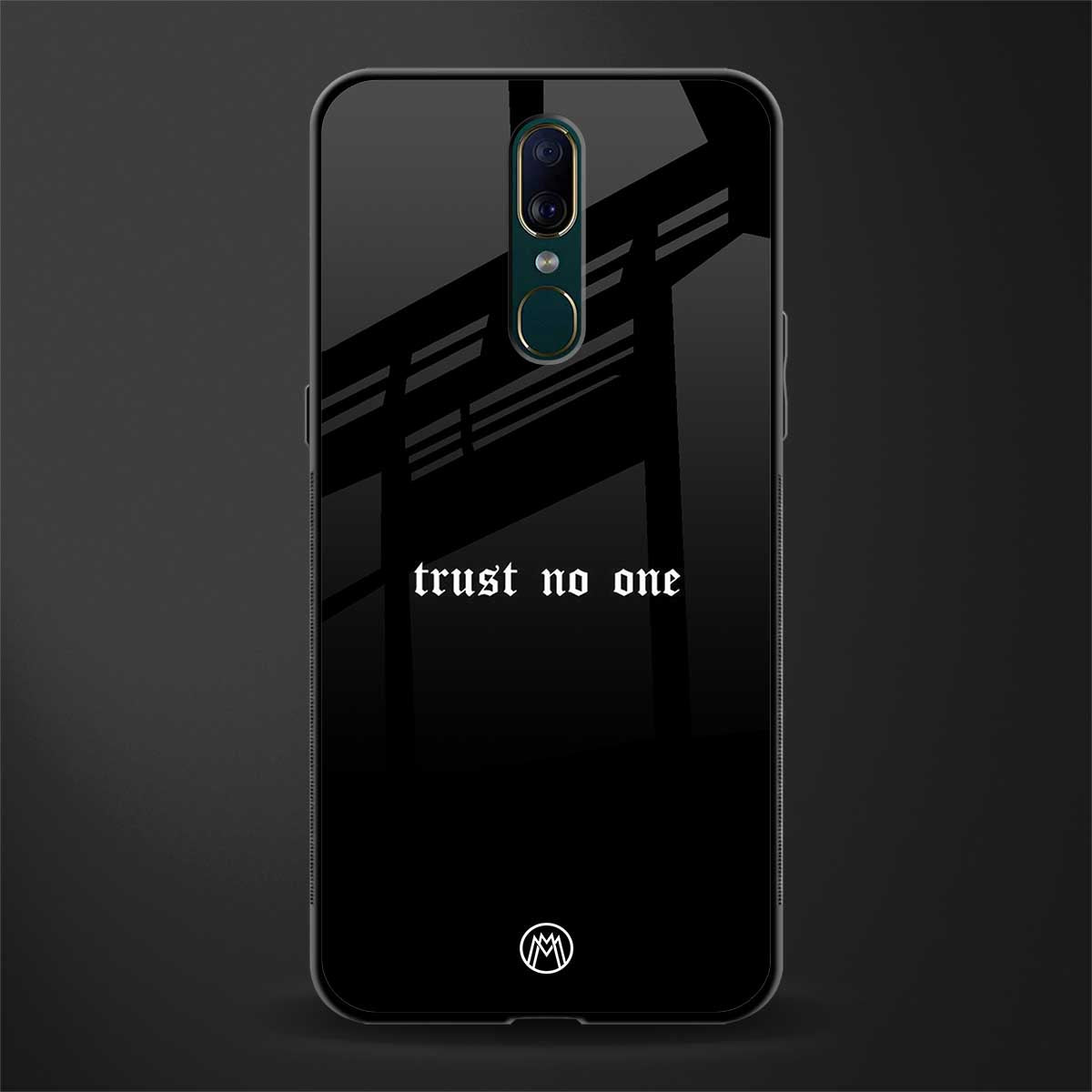 trust no one aesthetic quote glass case for oppo a9 image
