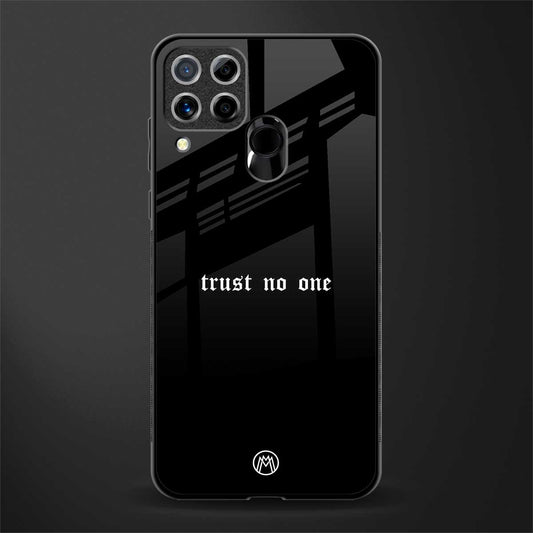 trust no one aesthetic quote glass case for realme c15 image