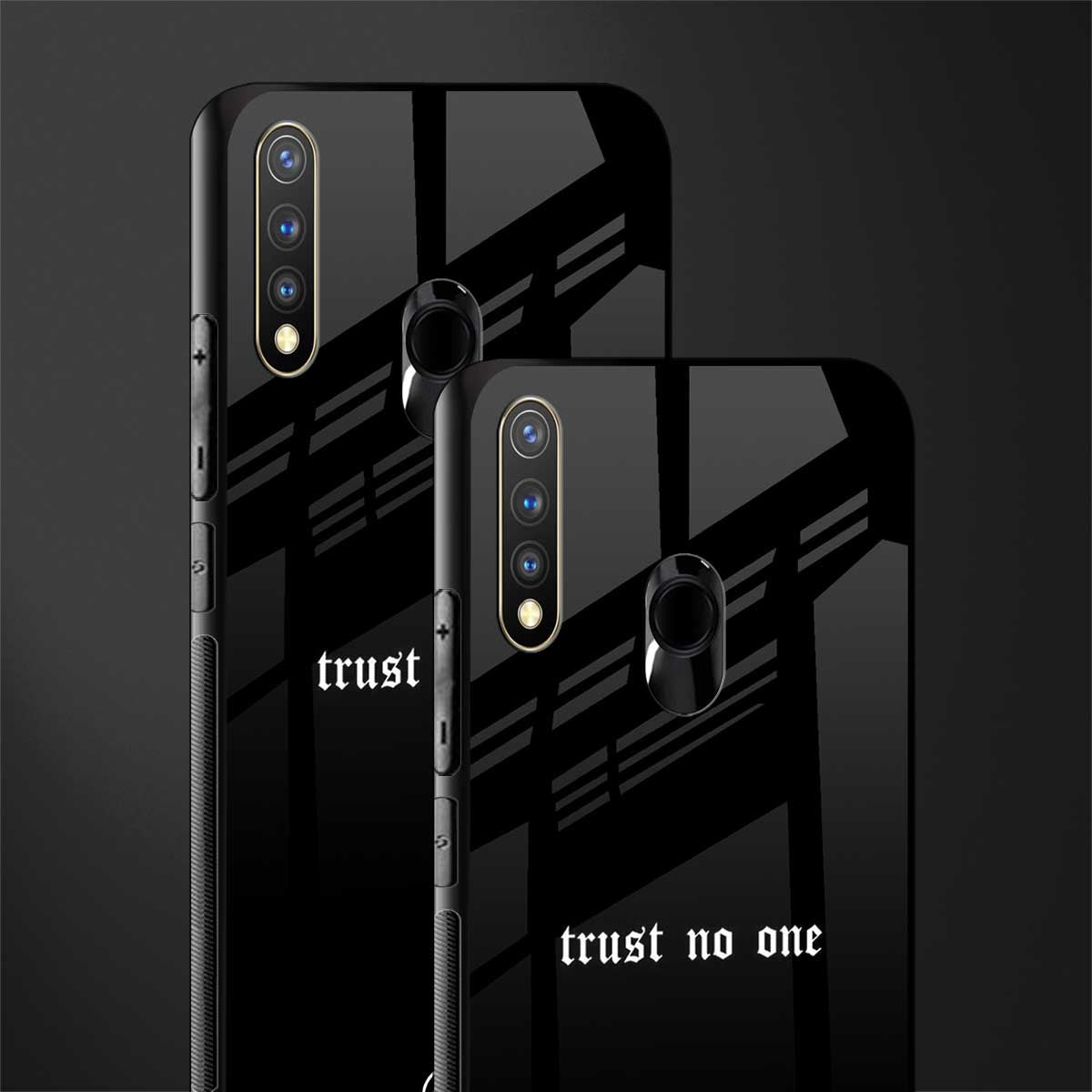 trust no one aesthetic quote glass case for vivo u20 image-2