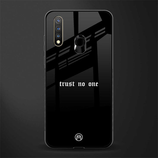 trust no one aesthetic quote glass case for vivo u20 image